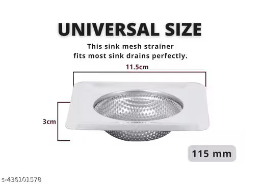 Anti-Clog Stainless Steel Kitchen & Bathroom Drain Filter